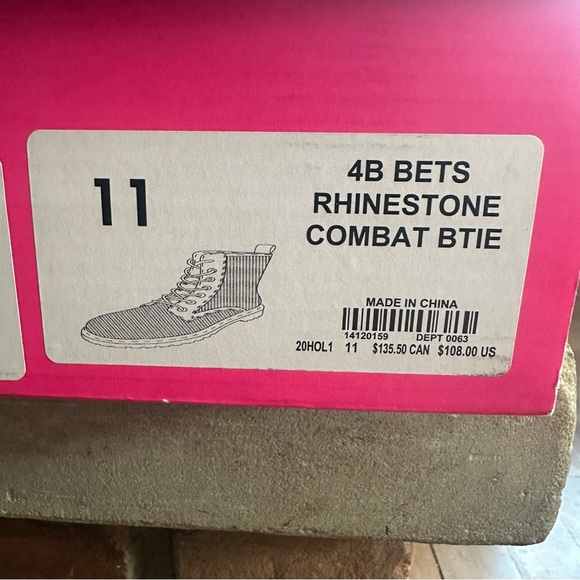 Torrid x Betsey Johnson Silver Rhinestone Combat Boots 11WW - Picture 9 of 10